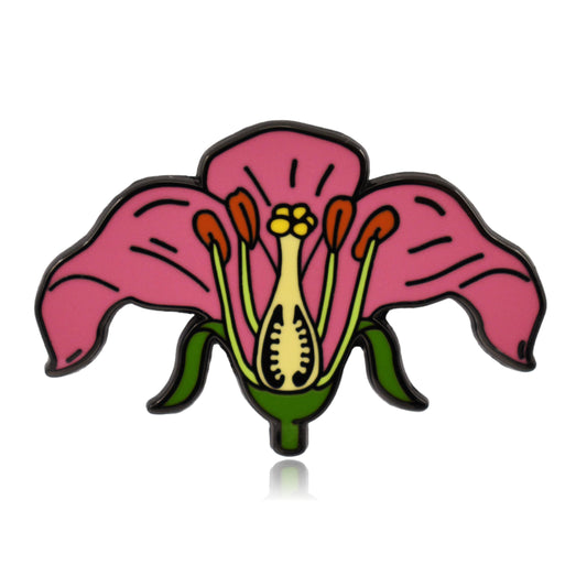 Flower Diagram Hard Enamel Pin | Clayton Jewelry Labs