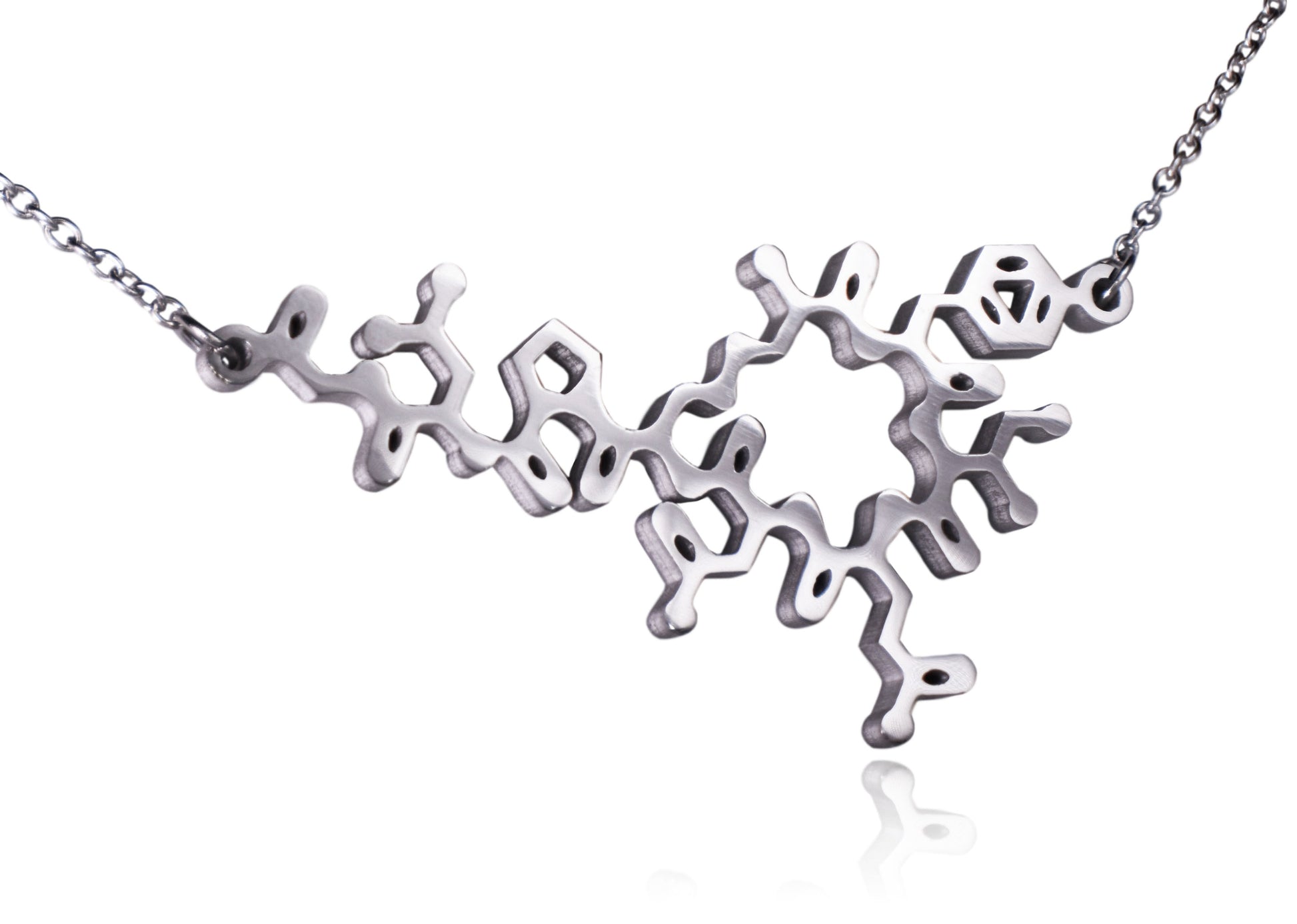 Oxytocin Molecule Stainless Steel Necklace