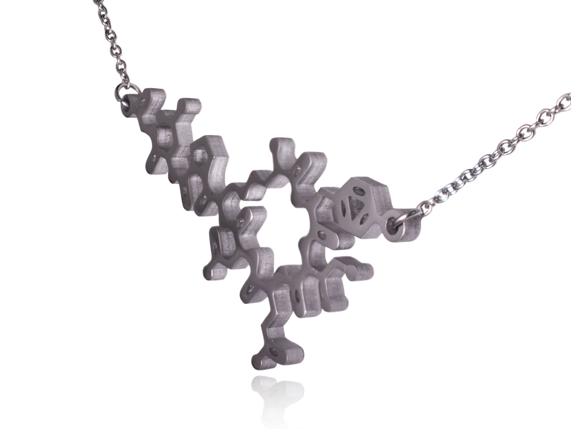 Oxytocin Molecule Stainless Steel Necklace