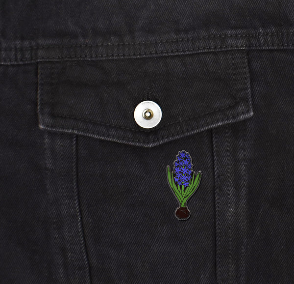 Purple Hyacinth Flower Hard Enamel Pin | Clayton Jewelry Labs