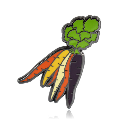 Rainbow Carrot Bunch Hard Enamel Lapel Pin