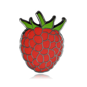 Raspberry Hard Enamel Lapel Pin