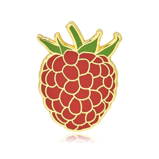 Raspberry Hard Enamel Lapel Pin