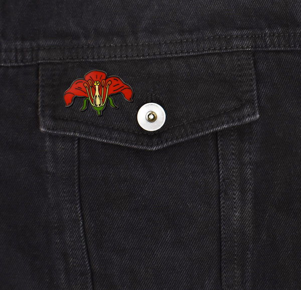 Flower Diagram Hard Enamel Pin | Clayton Jewelry Labs