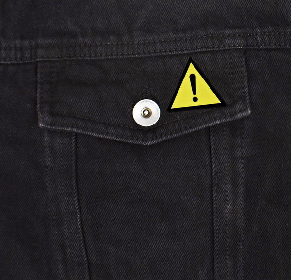 Exclamation Warning Hard Enamel Pin | Clayton Jewelry Labs