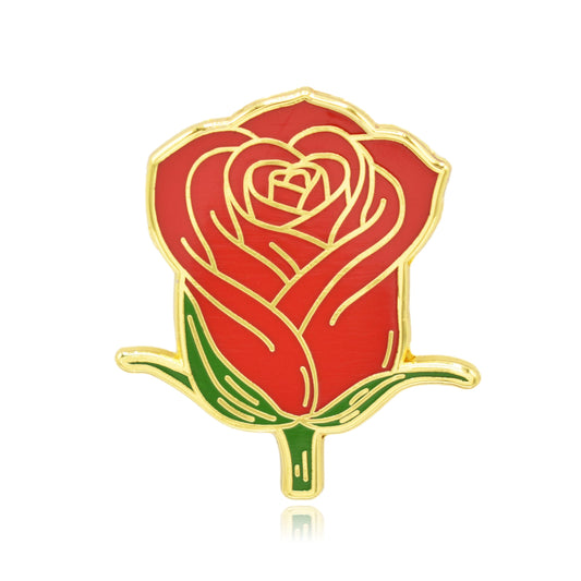 Rose Flower Hard Enamel Lapel Pin