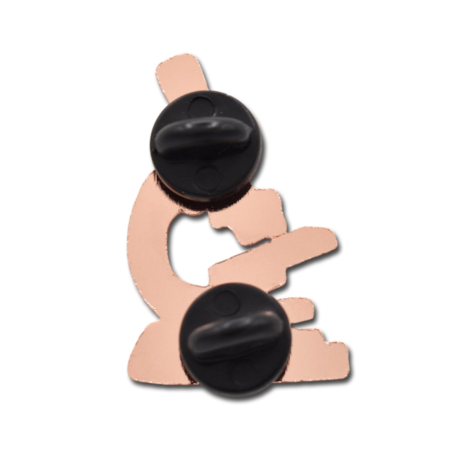 Rose Gold Microscope Science Hard Enamel Pin - Clayton Jewelry Labs
