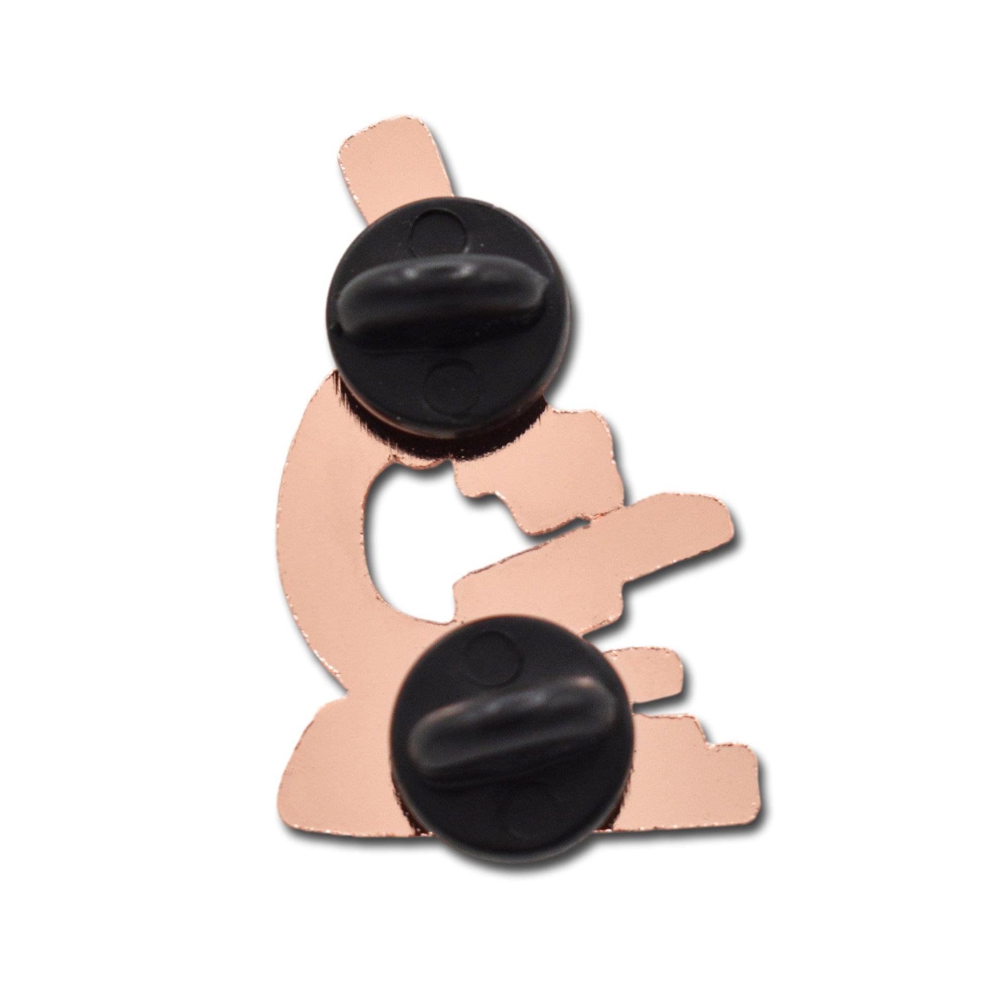 Rose Gold Microscope Science Hard Enamel Pin - Clayton Jewelry Labs