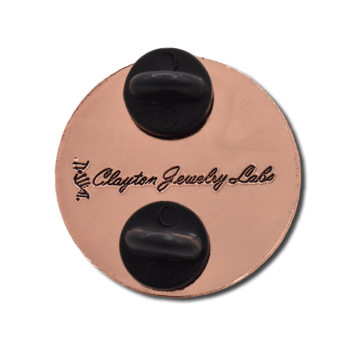 Rose Gold Planet Earth Hard Enamel Pin - Clayton Jewelry Labs