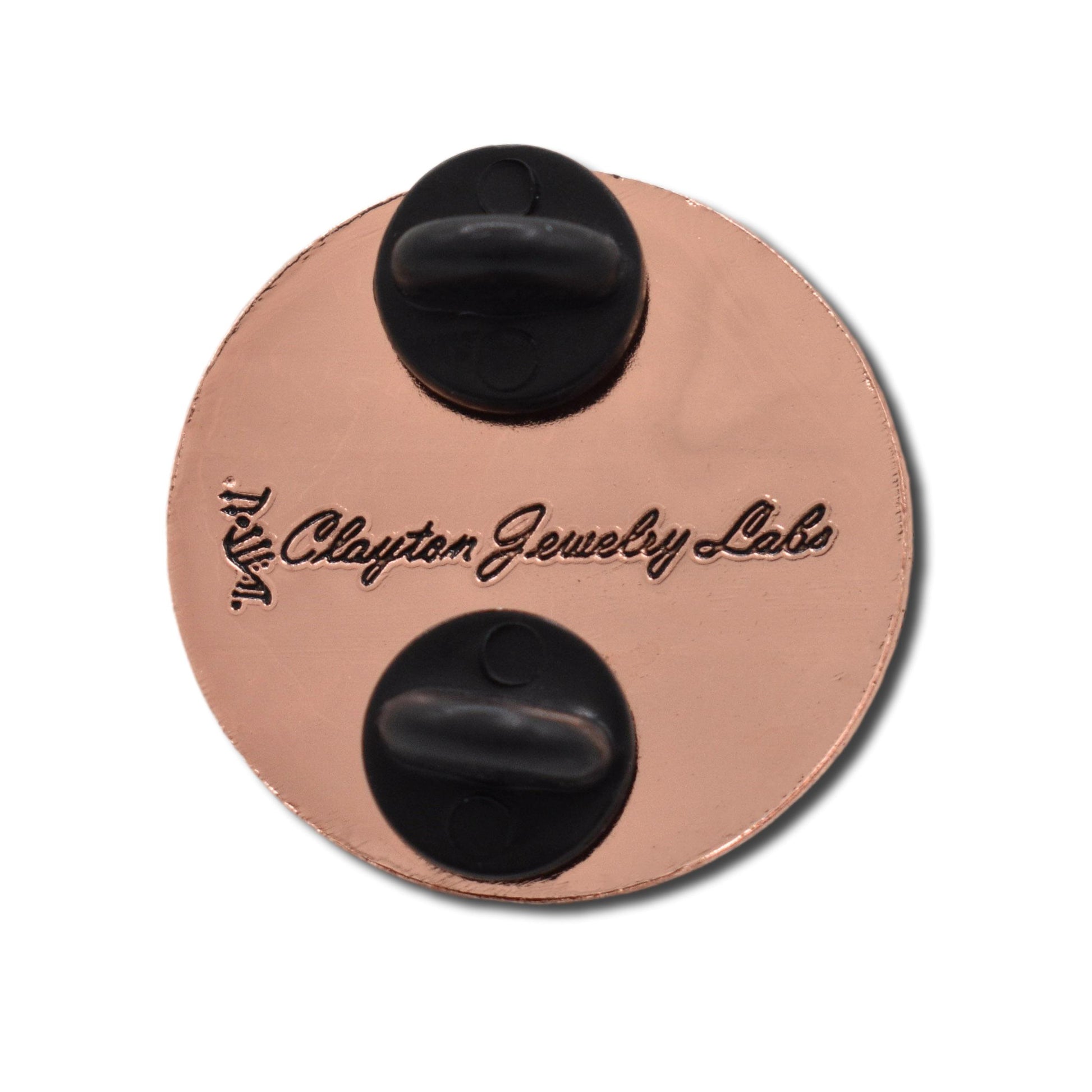 Rose Gold Planet Earth Hard Enamel Pin - Clayton Jewelry Labs
