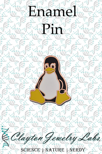 Tux the Linux Penguin Hard Enamel Lapel Pin | Clayton Jewelry Labs