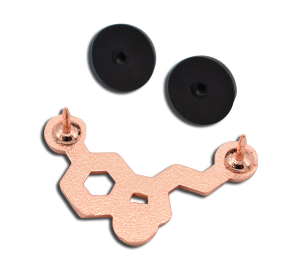 Serotonin Molecule Hard Enamel Pin | Clayton Jewelry Labs