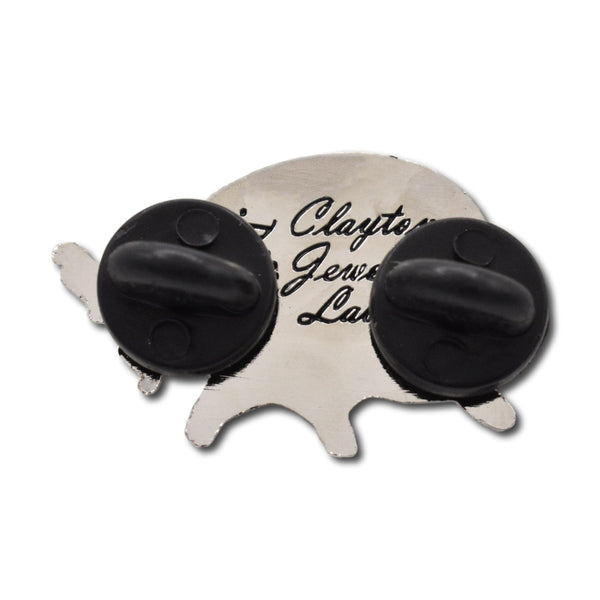 Silver Ladybug Ladybird Insect Hard Enamel Pin - Clayton Jewelry Labs