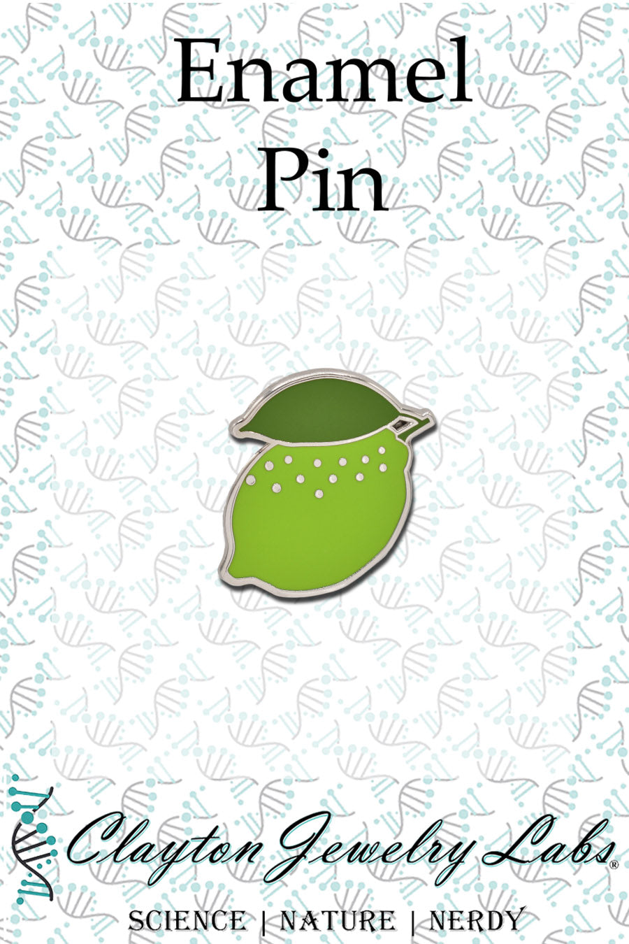 Silver Lime Hard Enamel Pin - Clayton Jewelry Labs