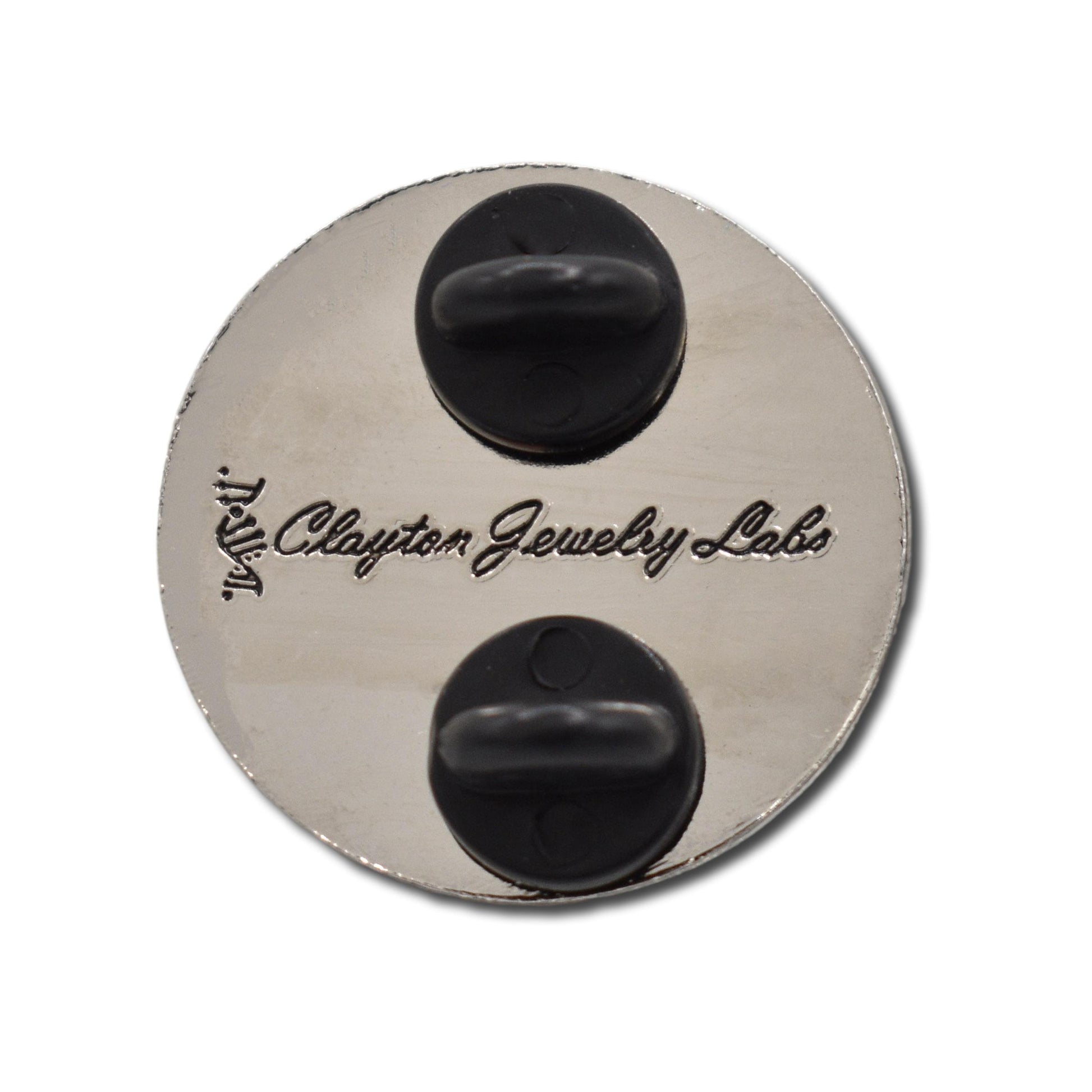Silver Planet Earth Hard Enamel Pin - Clayton Jewelry Labs