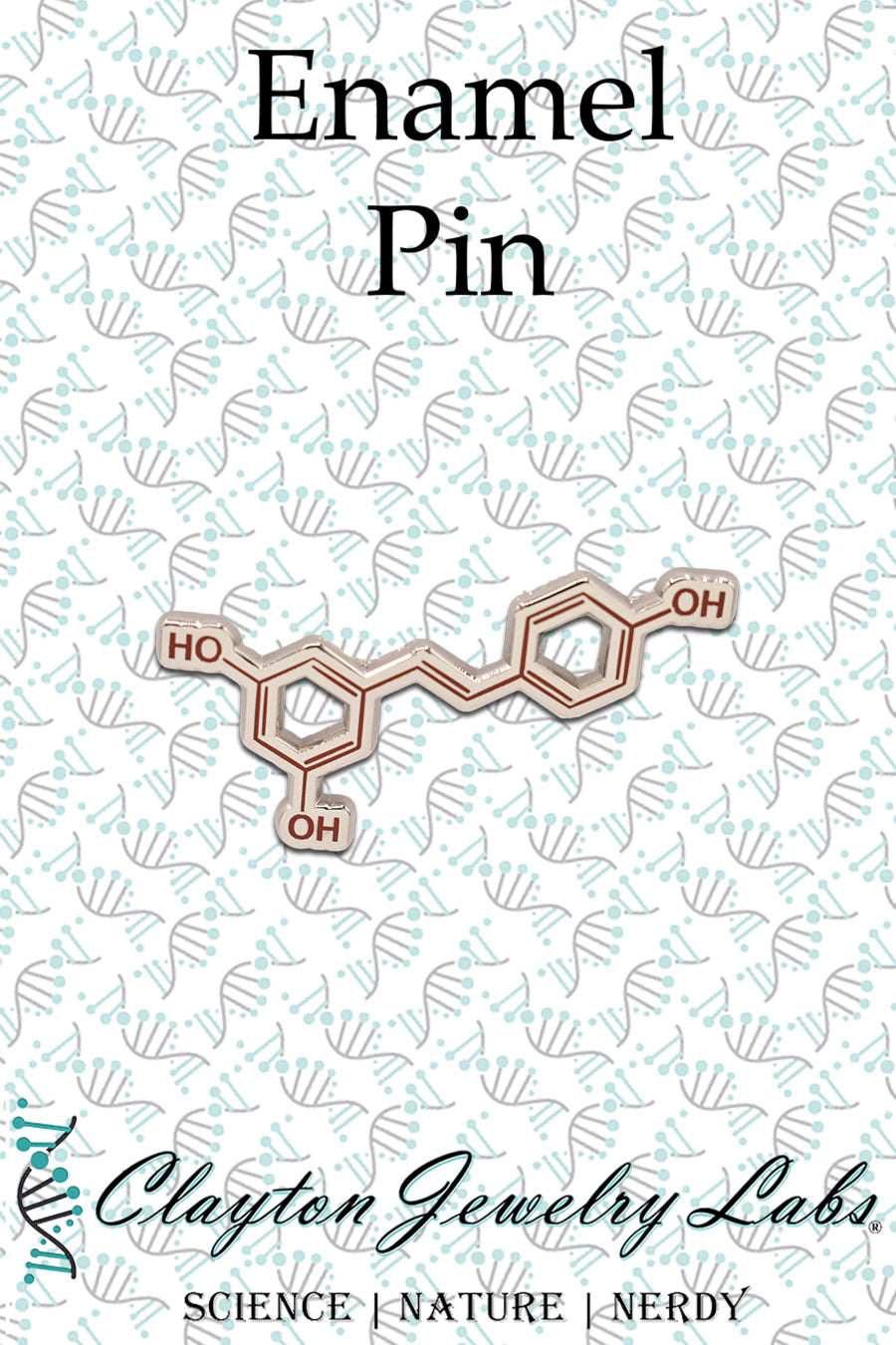 Wine Molecule Hard Enamel Pin | Clayton Jewelry Labs