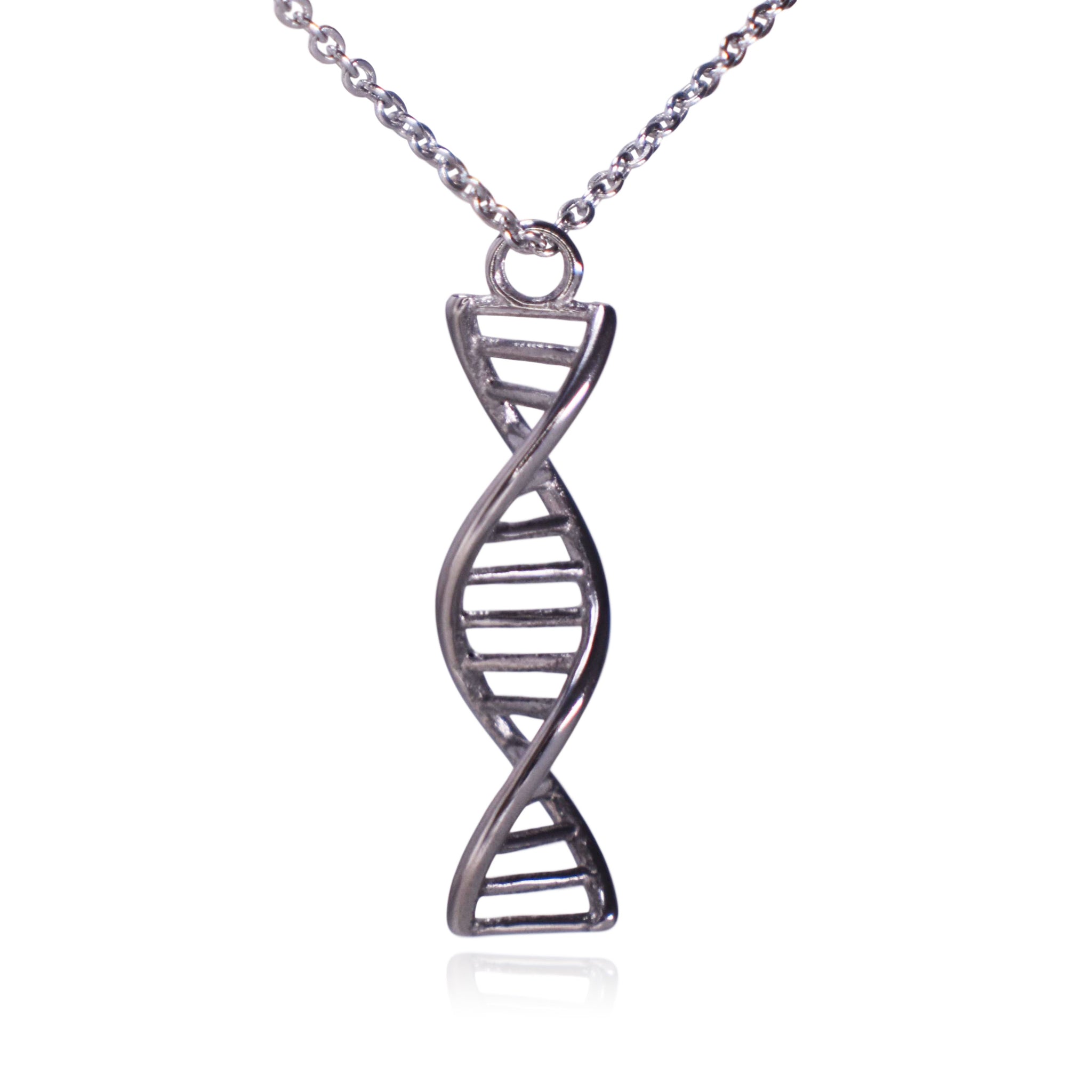DNA Double Helix Stainless Steel Necklace