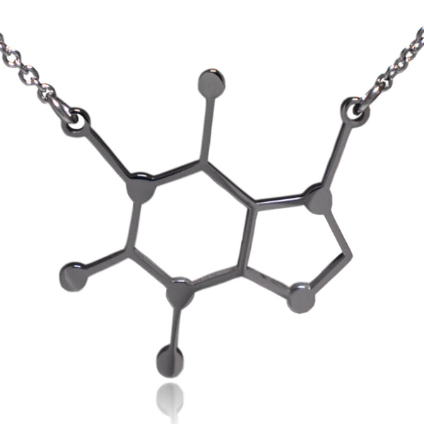  Stainless Steel Caffeine Molecule Necklace