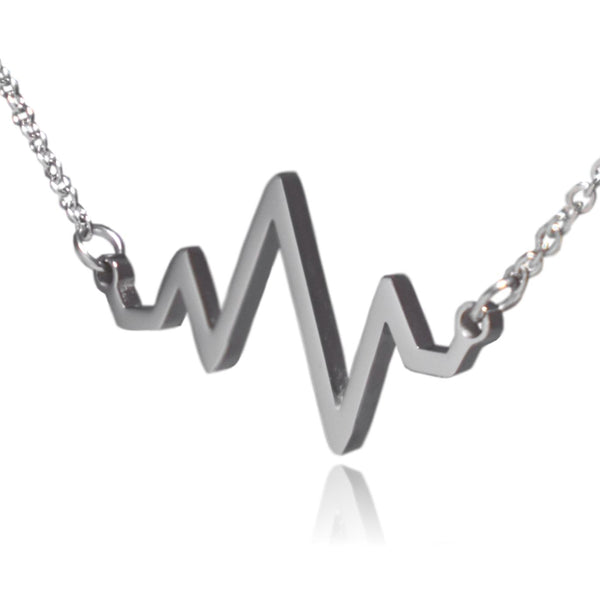 Heart Beat Pulse Stainless Steel Necklace