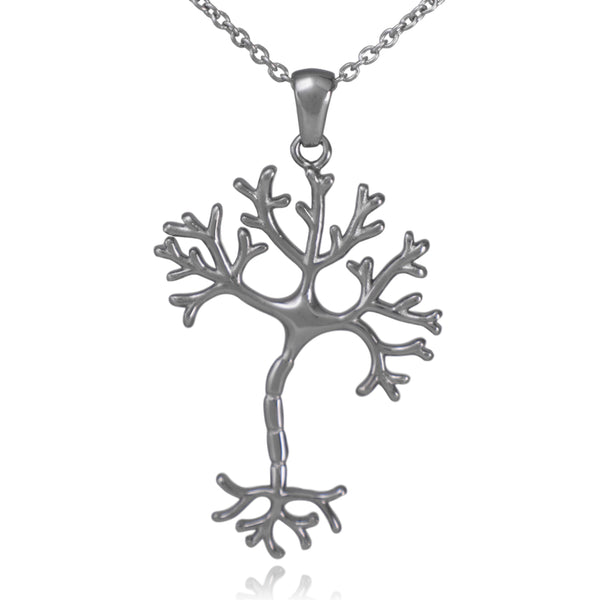 Nerve Cell Science Stainless Steel Pendant Necklace