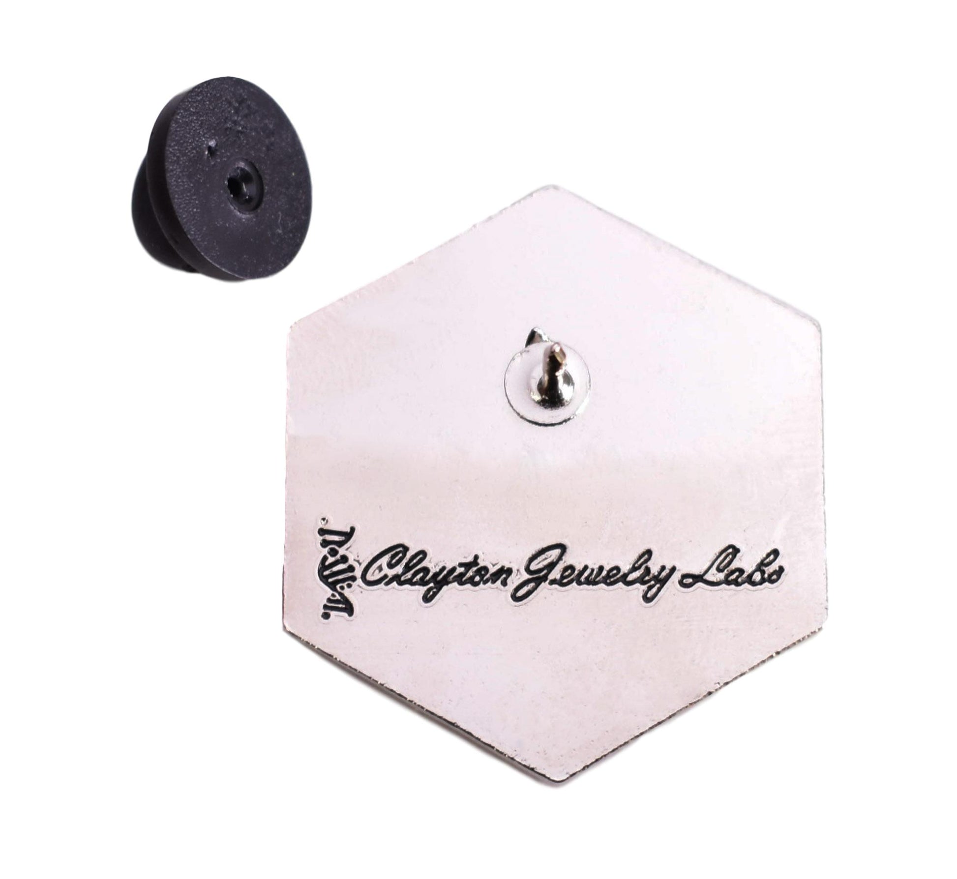 D8 Eight-Sided Die Hard Enamel Lapel Pin