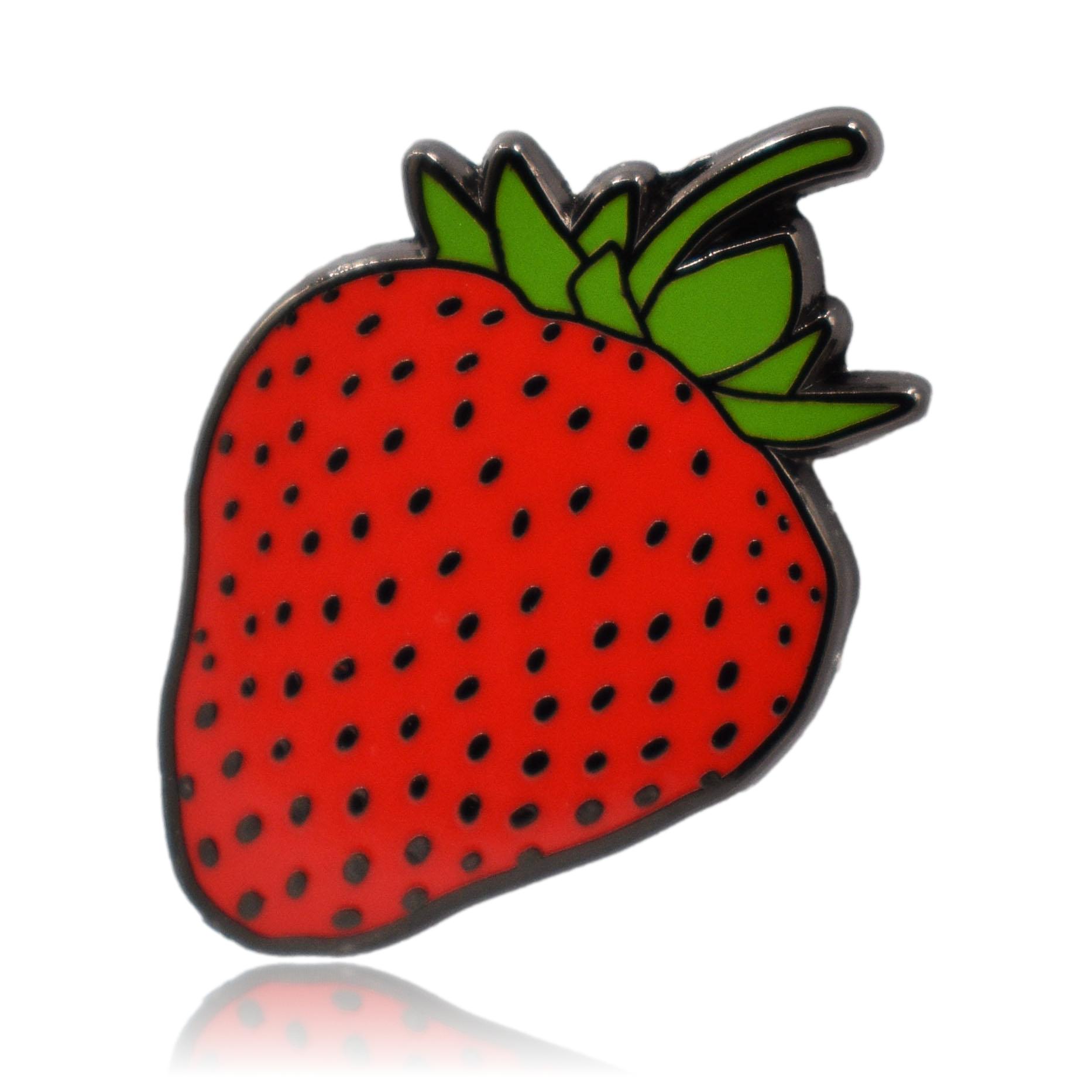 Strawberry Hard Enamel Pin | Clayton Jewelry Labs