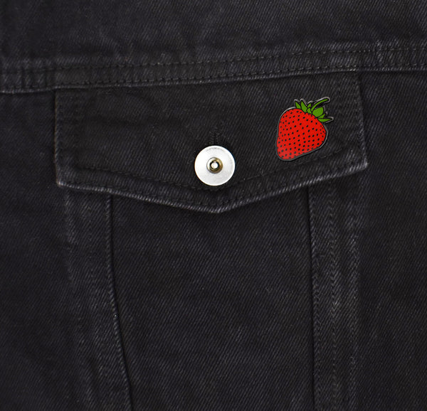 Strawberry Hard Enamel Pin | Clayton Jewelry Labs