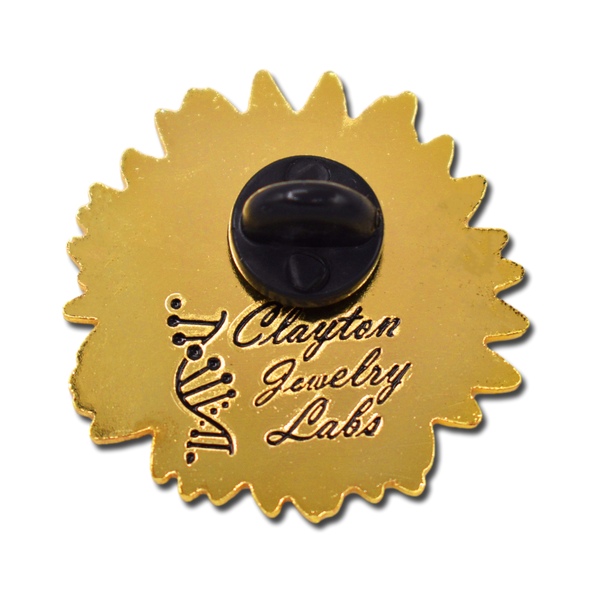 Gold Sunflower Hard Enamel Lapel Pin - Clayton Jewelry Labs