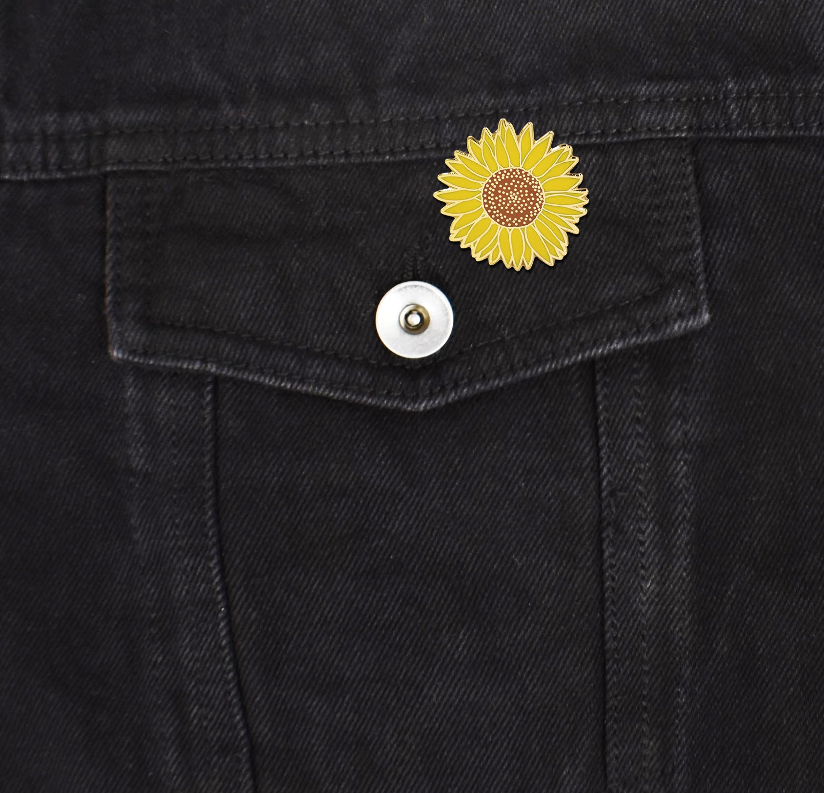 Gold Sunflower Hard Enamel Lapel Pin - Clayton Jewelry Labs
