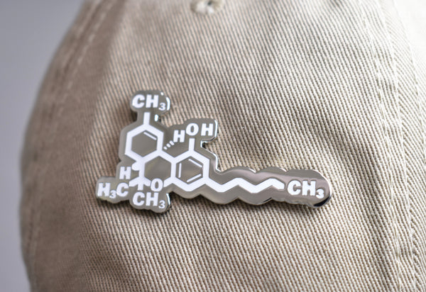 THC Tetrahydrocannabinol Weed Marijuana Molecule  Hard Enamel Lapel Pin