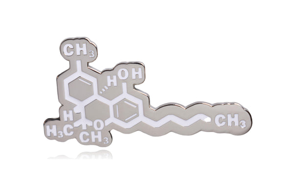 THC Tetrahydrocannabinol Weed Marijuana Molecule  Hard Enamel Lapel Pin