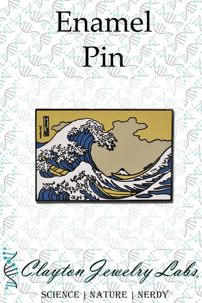 The Great Wave off Kanagawa Hard Enamel Pin - Clayton Jewelry Labs