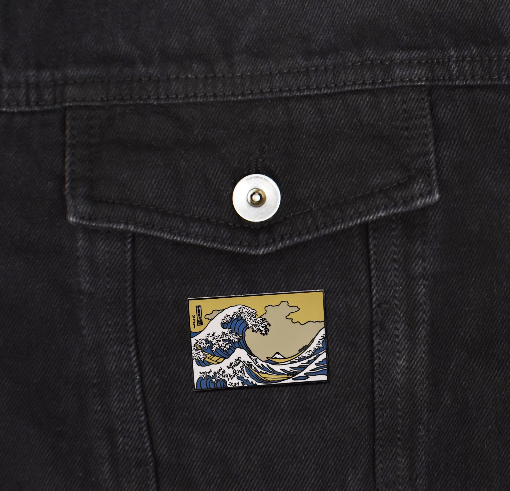 The Great Wave off Kanagawa Hard Enamel Pin - Clayton Jewelry Labs