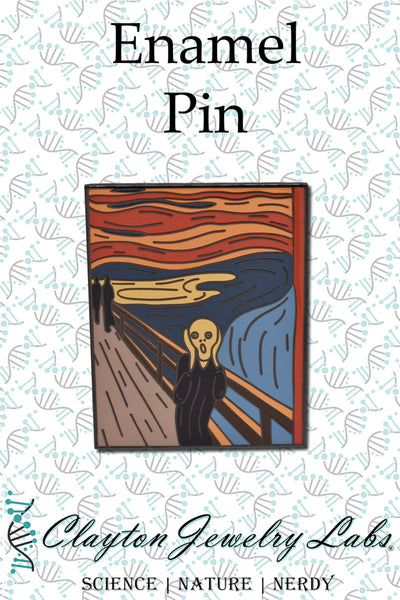 The Scream Edvard Munch Hard Enamel Pin | Clayton Jewelry Labs