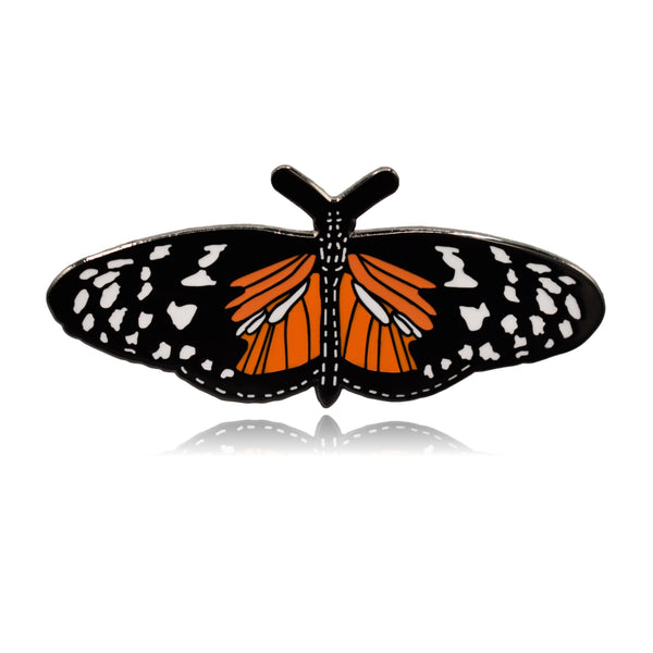 Tiger Longwing Butterfly Hard Enamel Pin - Clayton Jewelry Labs