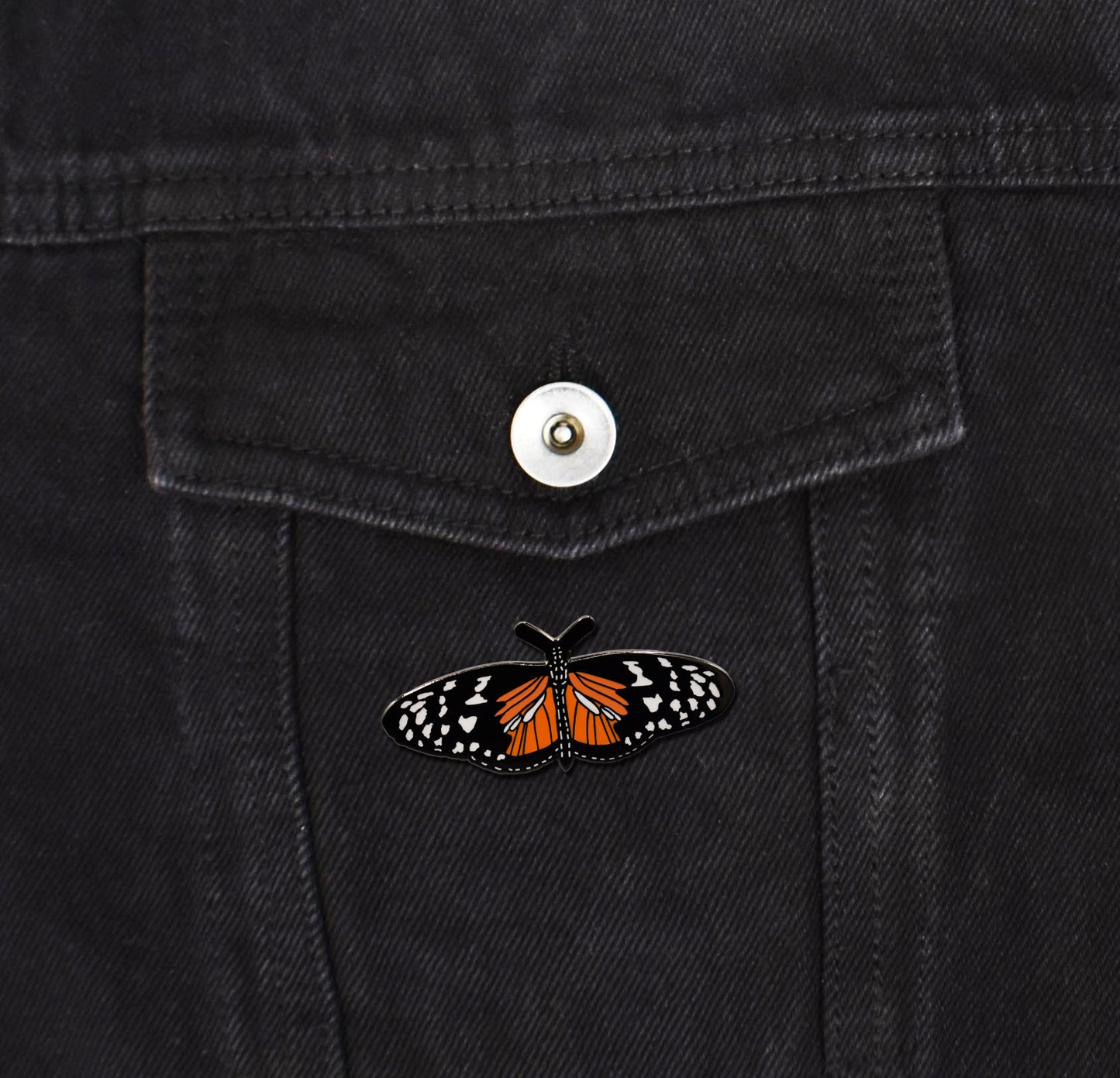 Tiger Longwing Butterfly Hard Enamel Pin - Clayton Jewelry Labs
