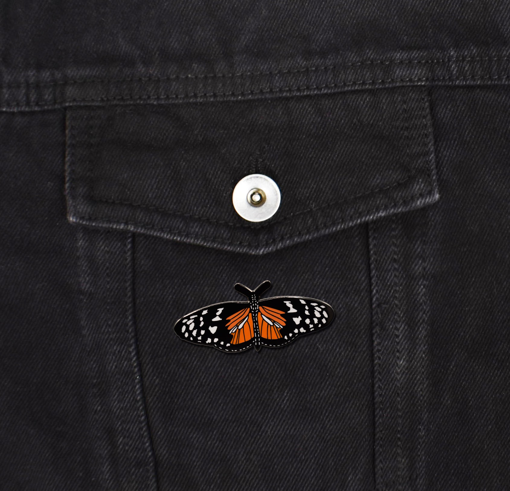 Tiger Longwing Butterfly Hard Enamel Pin - Clayton Jewelry Labs