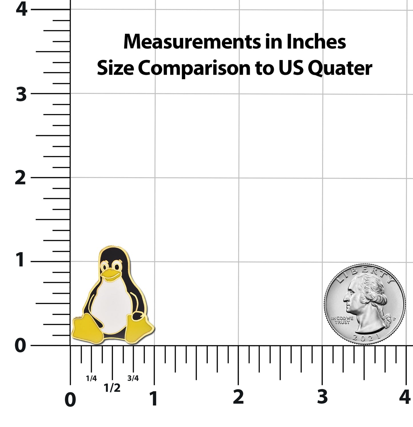 Tux the Linux Penguin Hard Enamel Lapel Pin