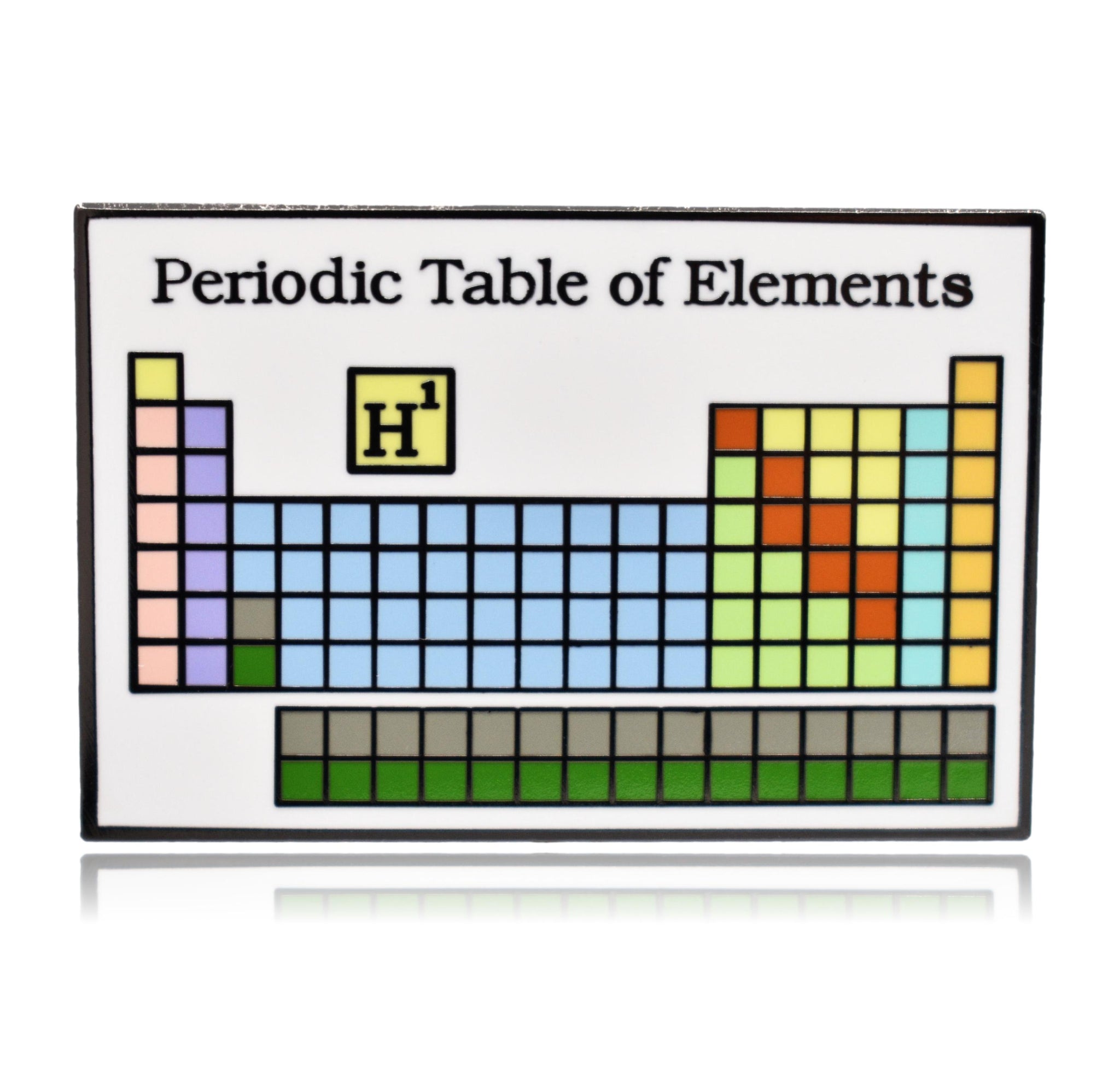 White Periodic Table of Elements Hard Enamel Pin | Clayton Jewelry Labs