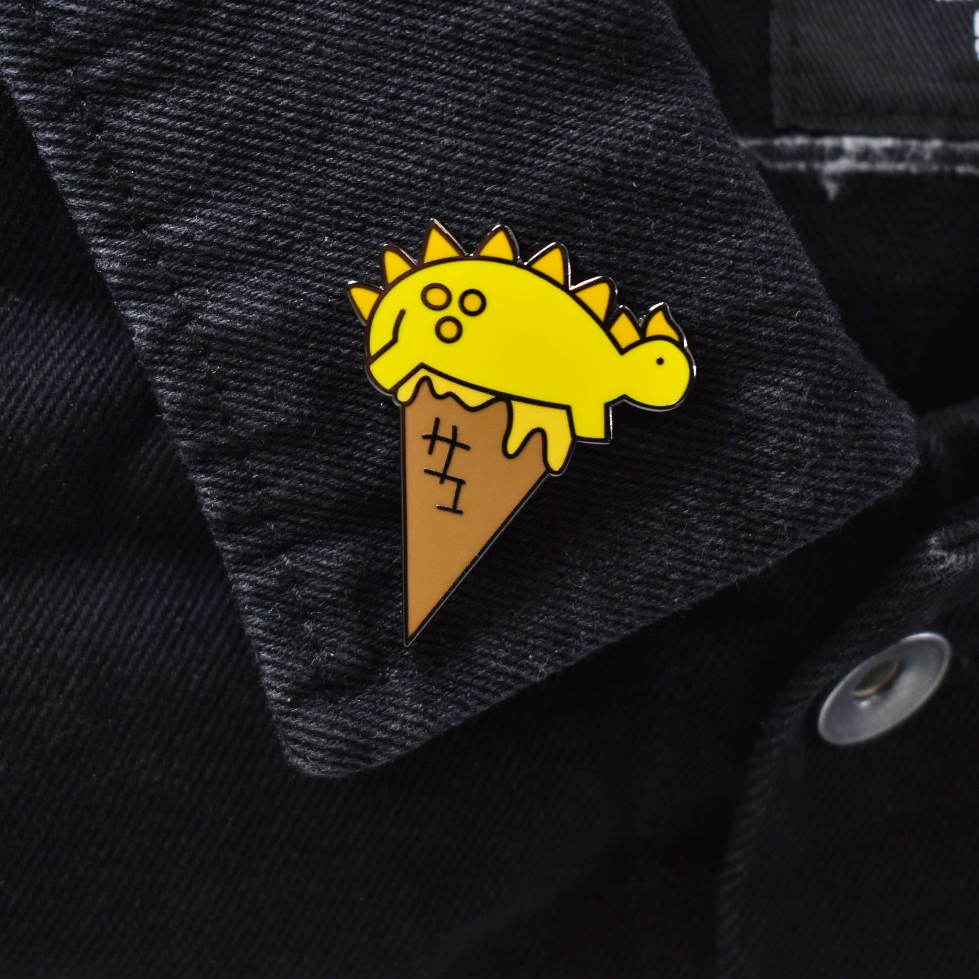 Dinocone Dinosaur Stegosaurus Hard Enamel Lapel Pin