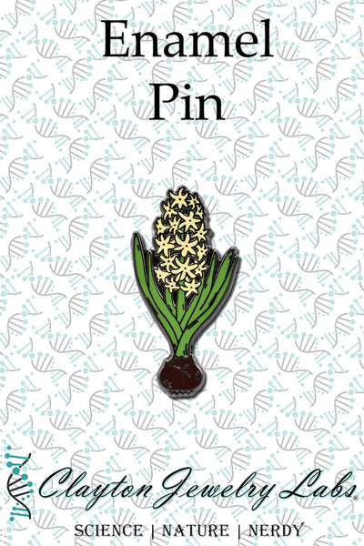 Yellow Hyacinth Flower Hard Enamel Pin | Clayton Jewelry Labs