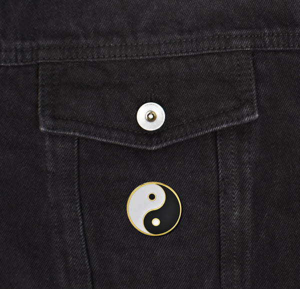 Yin and Yang Symbol Hard Enamel Lapel Pin