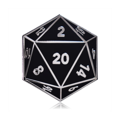D20 D 20 Dice Dungeons and Dragons Pin die